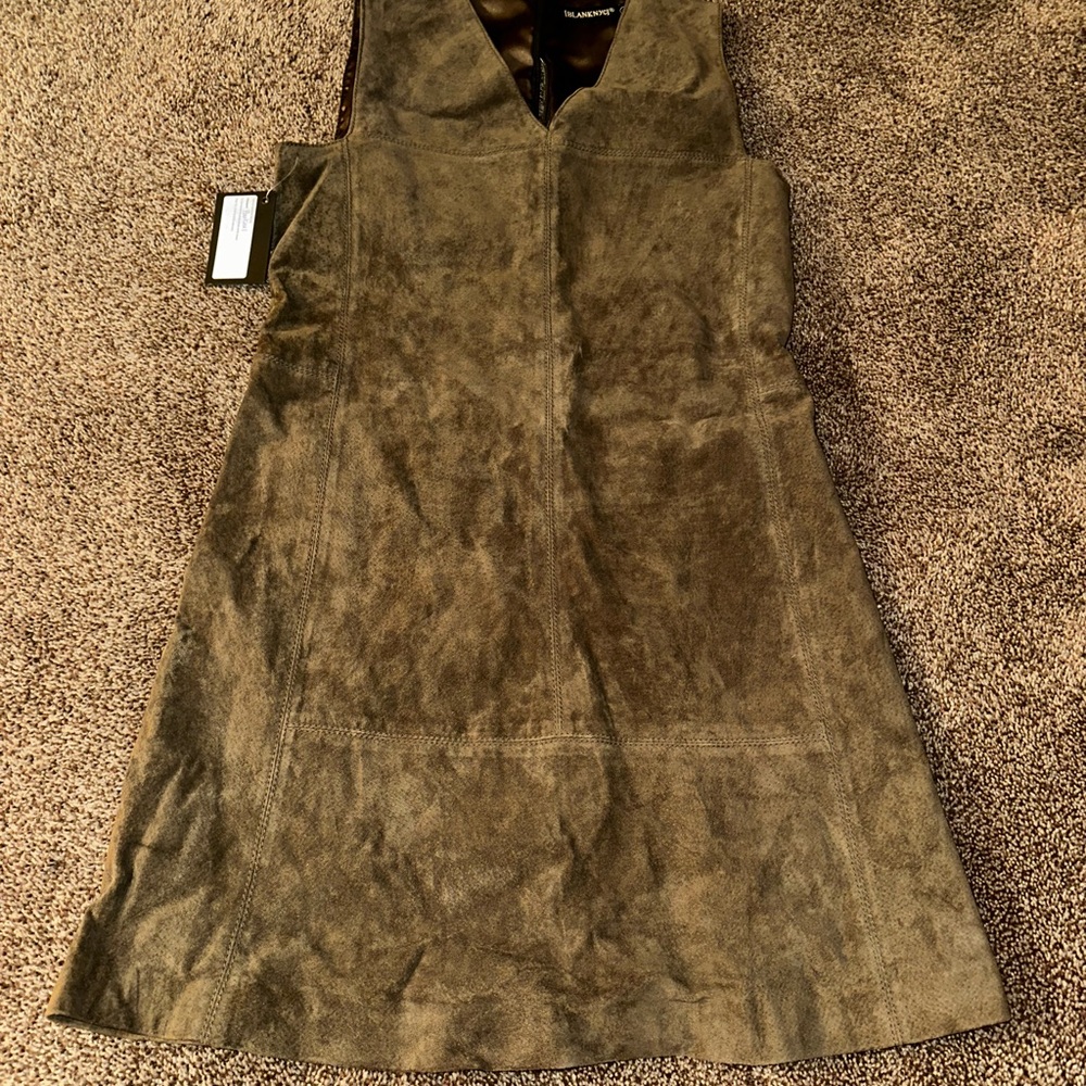 Suede Olive Green Dress